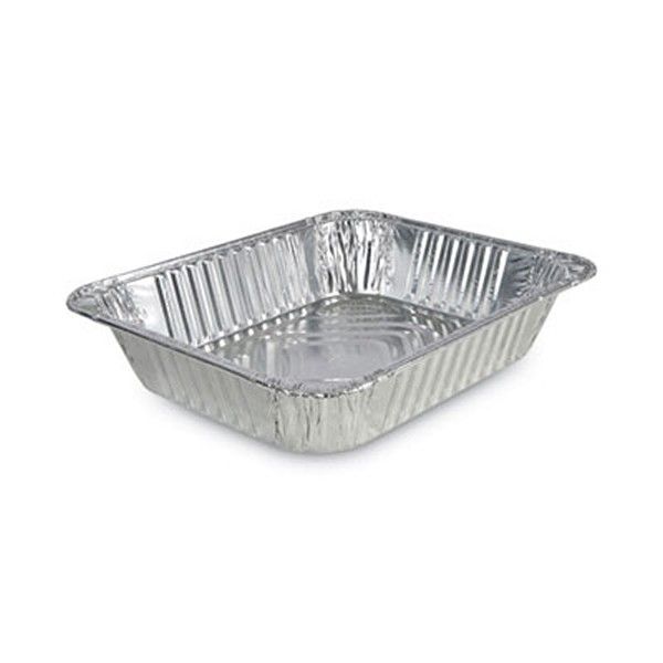 Boardwalk® Aluminum Steam Table Pans, Half-Size Deep-128 oz., 2.56" Deep, 10.38 x 12.75, 100/Carton