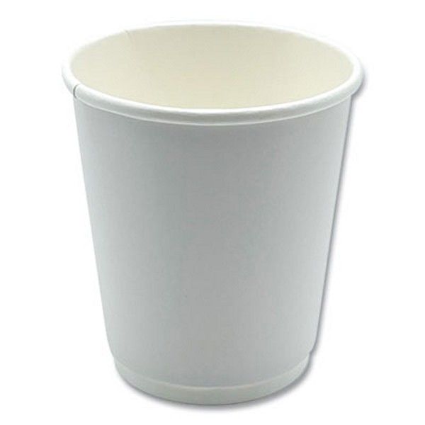 Boardwalk® Boardwalk Paper Hot Cups, Double-Walled, 8 oz, White, 25/Pack