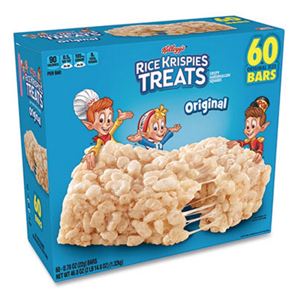 Kellogg's Rice Krispies Treats, Original Marshmallow, 0.78 Bar, 60/carton