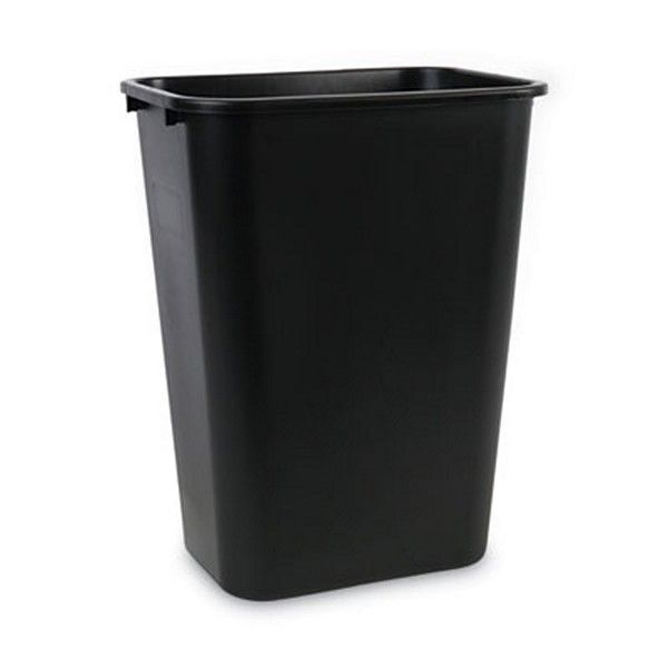 Boardwalk® Soft-Sided Wastebasket, 41 Qt, Plastic, Black