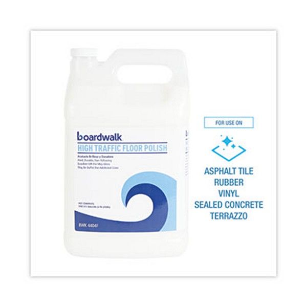 Boardwalk® High Traffic Floor Polish, 1 Gal Bottle, 4/carton