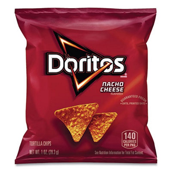 Doritos Nacho Cheese Tortilla Chips, 1 Snack Bag, 50/carton