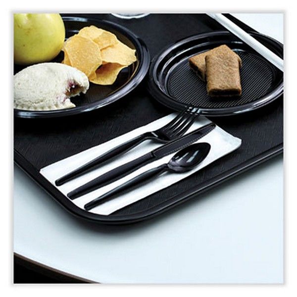 Boardwalk® Heavyweight Wrapped Polystyrene Cutlery, Knife, Black, 1,000/carton