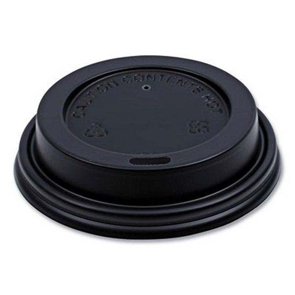 Boardwalk® Hot Cup Lids, Fits 8 Oz Hot Cups, Black, 1,000/carton