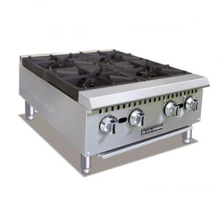 Eco Series BDCTH-24 Hotplate, Countertop, 24" Wide, (4) Manual Cast Iron Burner Controls, Stainless