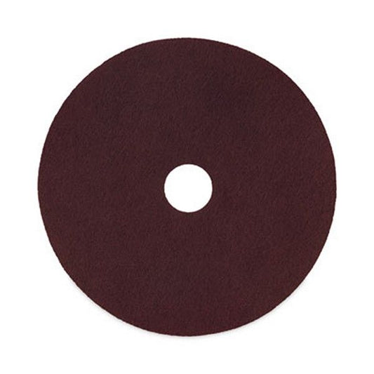 Boardwalk® Boardwalk Deep Scrub Pads, 16" Diameter, Maroon, 10/Carton