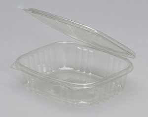 Genpak - Hinged 7.25 Inch X 6.38 Inch X 2.25 Inch Clear Hinged Deli Container, 100 Each, 100 Per Pack, 2 Per Case