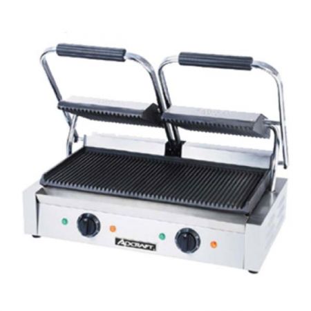 Eco Series SG-813 Sandwich Grill, Double, Countertop, Electric, 19" X 9-1/4" Grill Surface, Cast Iron Grooved