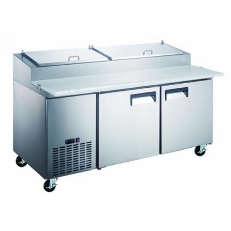 Eco Series GRPZ-2D Refrigerated Pizza Prep Table, 2-section, 71"w X 31-1/2"d X 43"h, 17 Cu.ft.