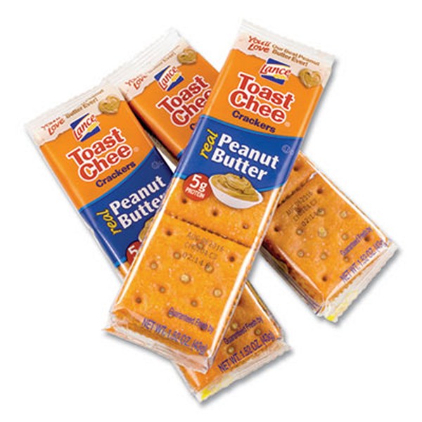 Lance Toast Chee Peanut Butter Cracker Sandwiches, 1.52 Pack, 40 Packs/box