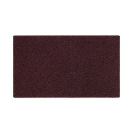 Boardwalk® Boardwalk Deep Scrub Pads, 28 x 14, Maroon, 10/Carton