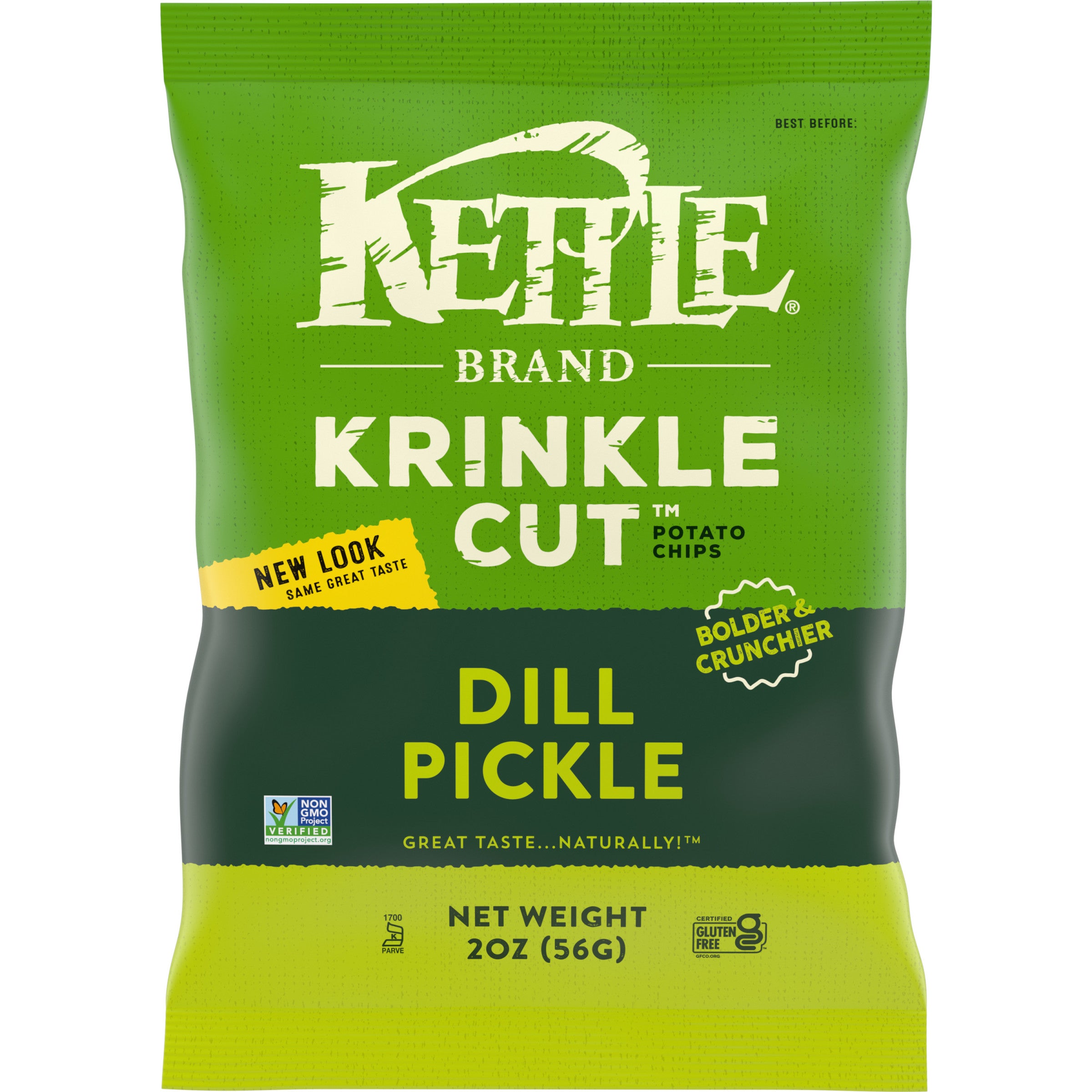 Kettle Brand Potato Chips Krinkle Cut Dillpickle Kettle Chips Snack Bag 2 Ounce Size - 6