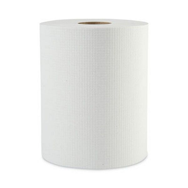 Boardwalk® Hardwound Paper Towels, 1-Ply, 8" X 600 Ft, White, 2" Core, 12 Rolls/carton