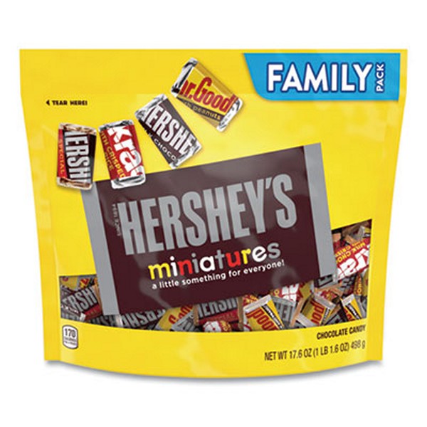 Hershey's Miniatures Variety Family Pack, Assorted Chocolates, 17.6 Bag