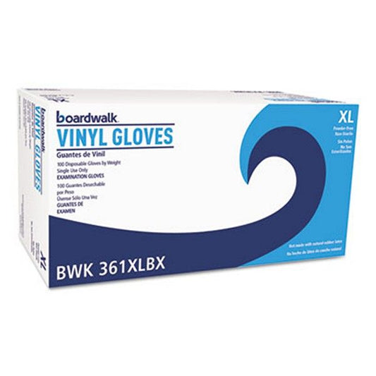 Boardwalk® Exam Vinyl Gloves, Clear, X-Large, 3 3/5 Mil, 100/box, 10 Boxes/carton