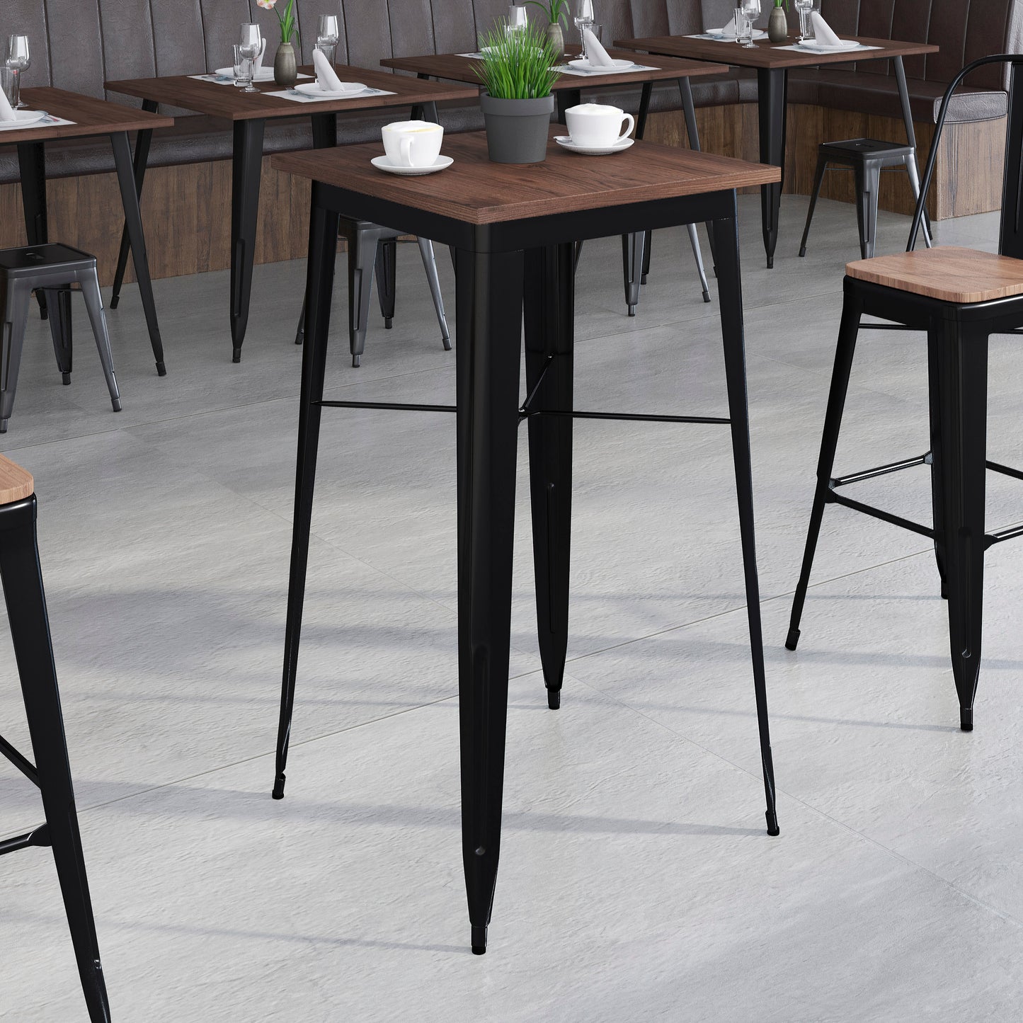 Flash Furniture, CH-31330-40M1-BK-GG, Restaurant Tables