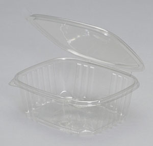 Genpak - Hinged 7.25 Inch X 6.38 Inch X 2.63 Inch Clear Hinged Deli Container, 100 Each, 100 Per Pack, 2 Per Case
