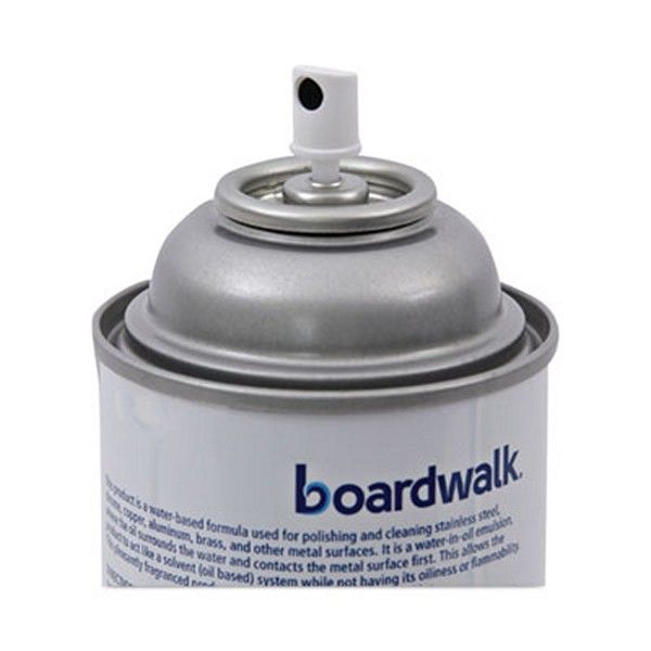 Boardwalk® Stainless Steel Cleaner And Polish, Lemon, 18 Oz Aerosol Spray