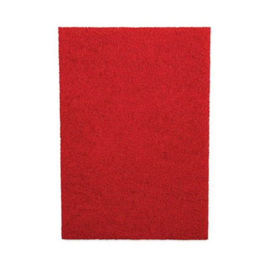 Boardwalk® Boardwalk Buffing Floor Pads, 28 x 14, Red, 10/Carton