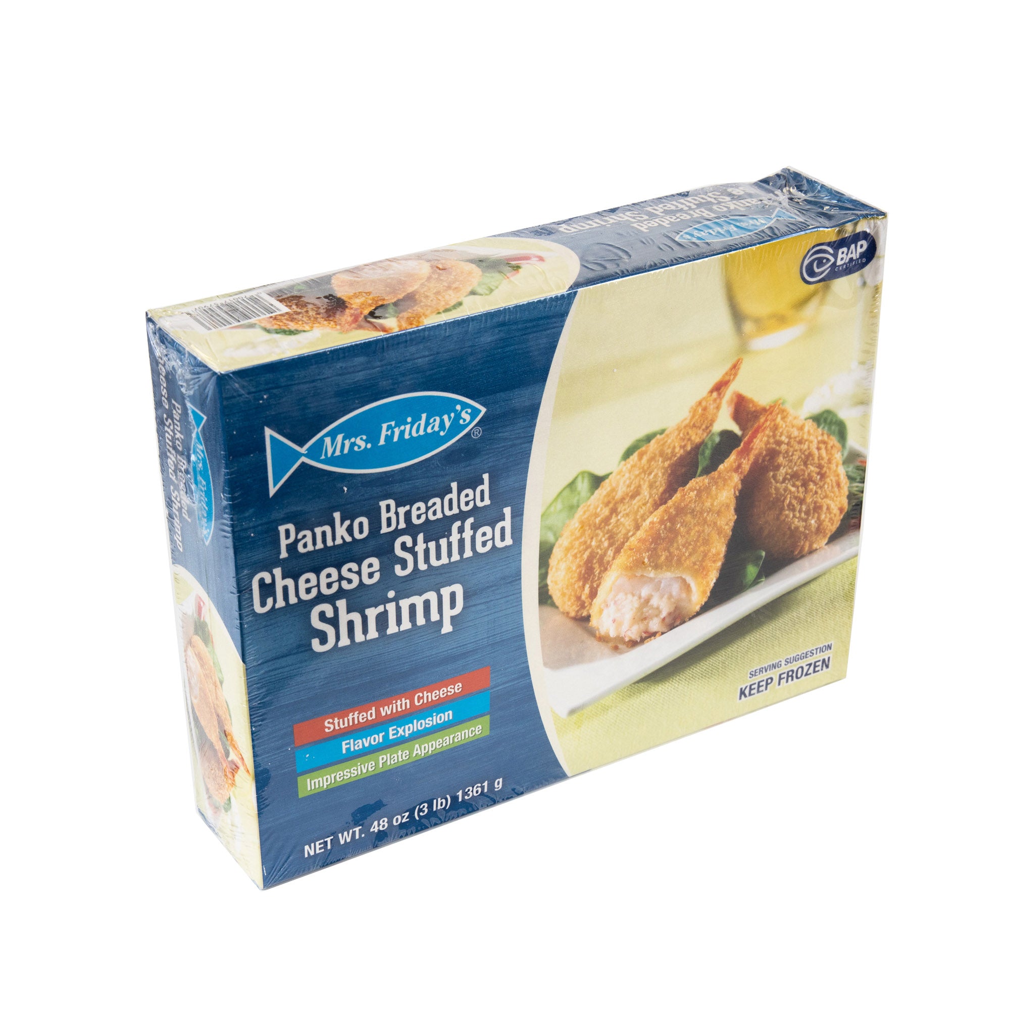 Mrs Friday's Panko Breaded Stuffed Shrimp 3 Pound Each - 4 Per Case