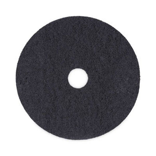 Boardwalk® Stripping Floor Pads, 20" Diameter, Black, 5/carton