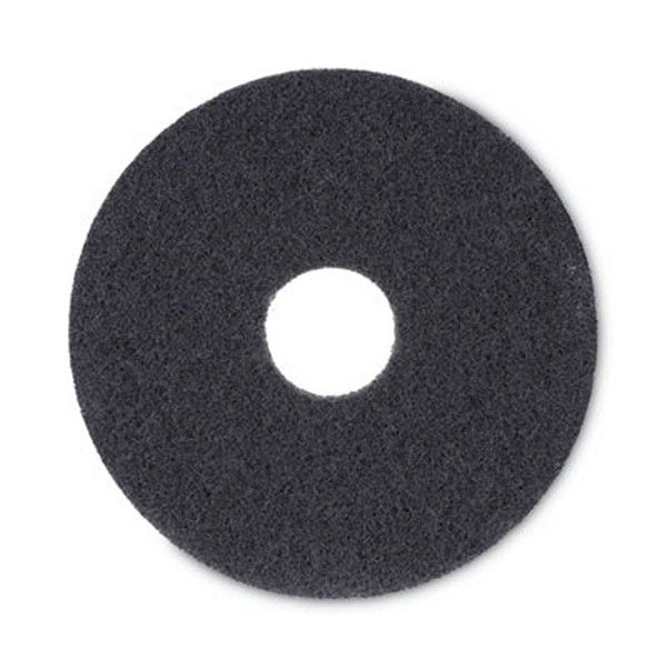 Boardwalk® Stripping Floor Pads, 13" Diameter, Black, 5/carton