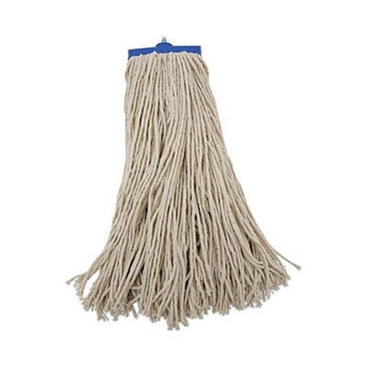 Boardwalk® Mop Head, Economical Lie-Flat Head, Cotton Fiber, 20 oz, White, 12/Carton