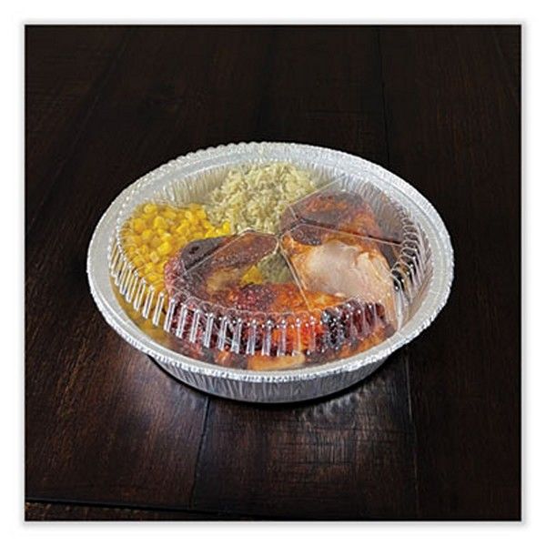 Boardwalk® Boardwalk Round Aluminum To-Go Container Lids, Dome Lid, 9", Clear, Plastic, 500/carton