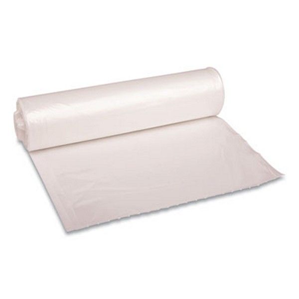 Boardwalk® Low Density Repro Can Liners, 33 Gal, 1.1 Mil, 33" X 39", Clear, 10 Bags/roll, 10 Rolls/carton