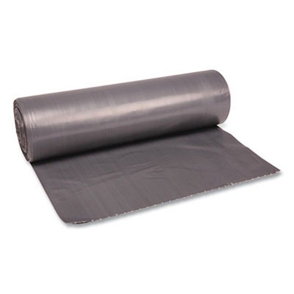 Boardwalk® Low-Density Waste Can Liners, 56 Gal, 1.1 Mil, 43" X 47", Gray, 100/carton