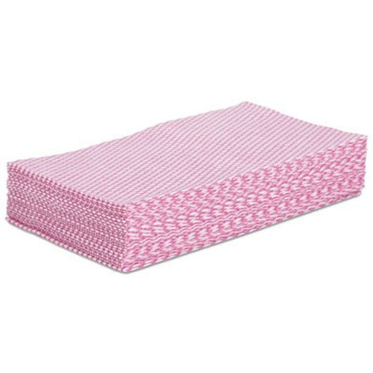 Boardwalk® Foodservice Wipers, 12 x 21, Pink/White, 200/Carton