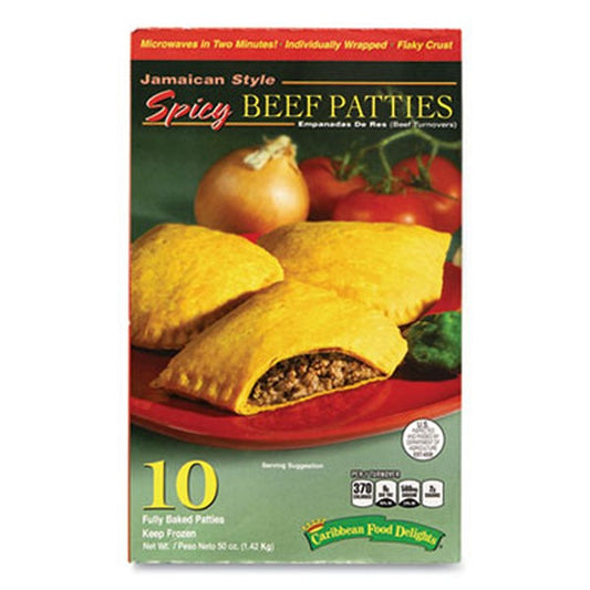 CaribbeanF Jamacian Style Spicy Beef Empanadas, 5 oz, 10/Carton