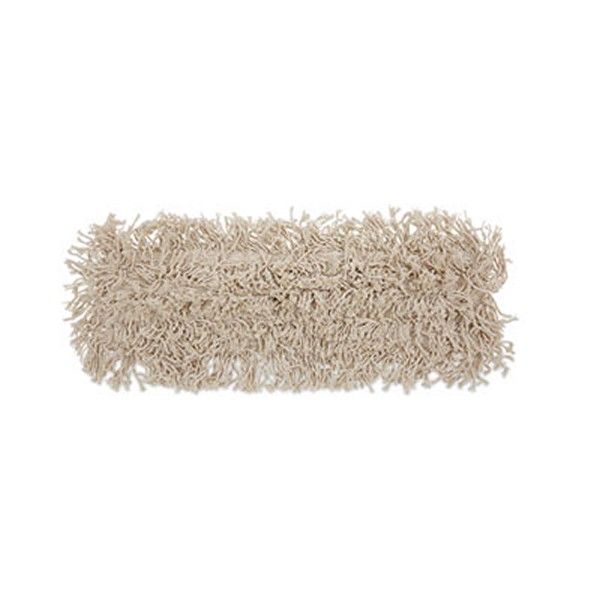 Boardwalk® Mop Head, Dust, Cotton, 18 X 3, White