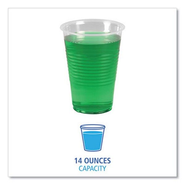 Boardwalk® Boardwalk TRANSLUCENT PLASTIC COLD CUPS, 14 OZ, POLYPROPYLENE, 20 CUPS/SLEEVE, 50 SLEEVES/CARTON