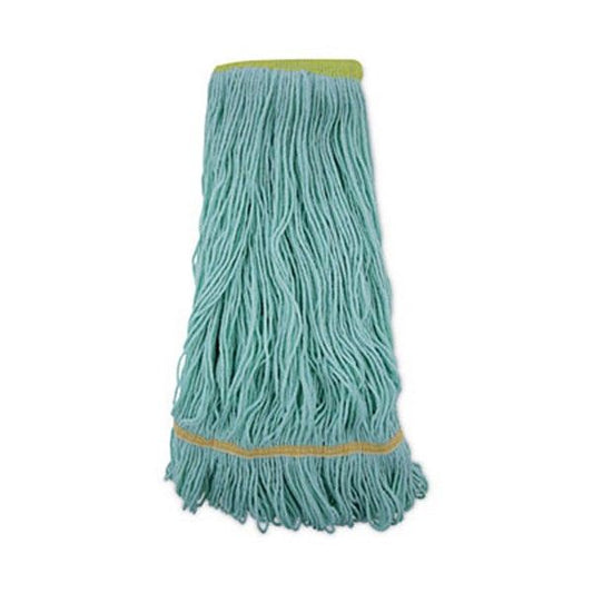 Boardwalk® Ecomop Looped-End Mop Head, Recycled Fibers, Extra Large Size, Green, 12/ct