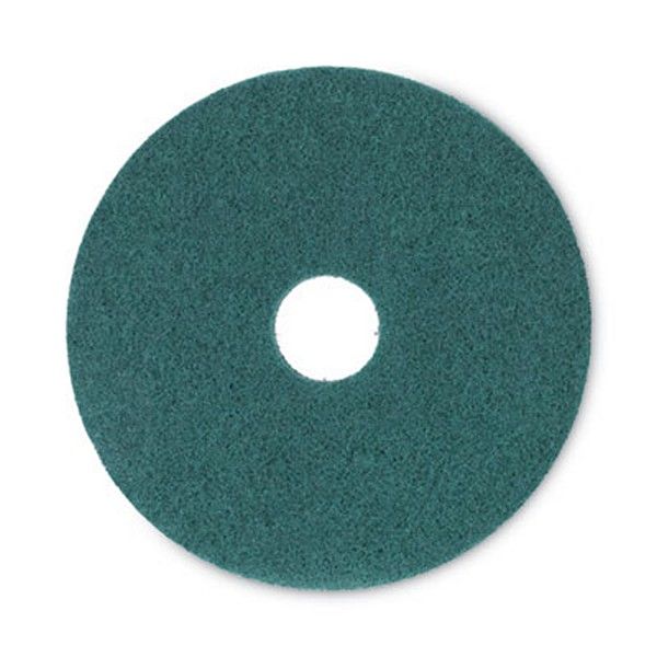 Boardwalk® Heavy-Duty Scrubbing Floor Pads, 16" Diameter, Green, 5/carton