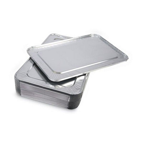 Boardwalk® Aluminum Steam Table Pan Lids, Fits Full-Size Pan, Deep,12.88 x 20.81 x 0.63, 50/Carton