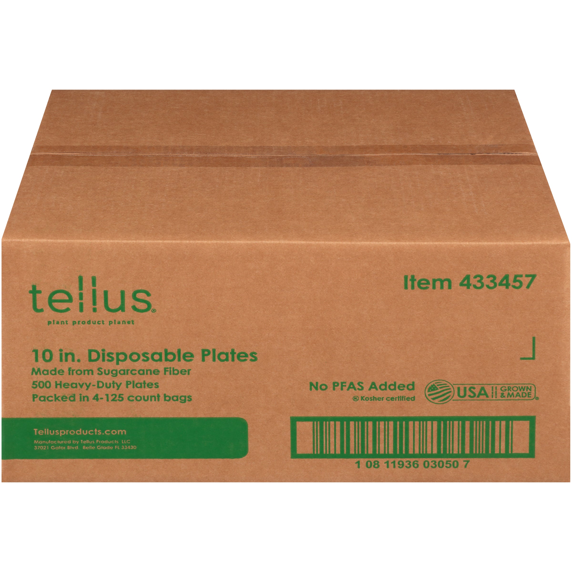 Tellus 10 Inch Round Plate No Pfas Added  4 - 125 Ea