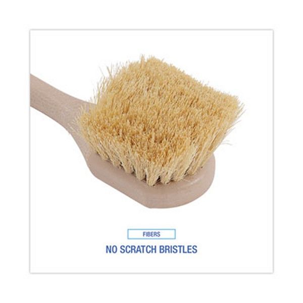 Boardwalk® Utility Brush, Cream Tampico Bristles, 5.5" Brush, 3" Tan Plastic Handle