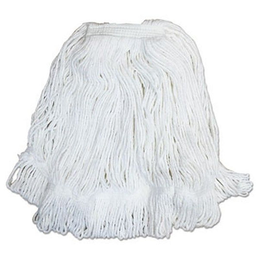 Boardwalk® Pro Loop Web/tailband Mop Head, White, #32, Rayon, 1.3" Headband, 12/carton