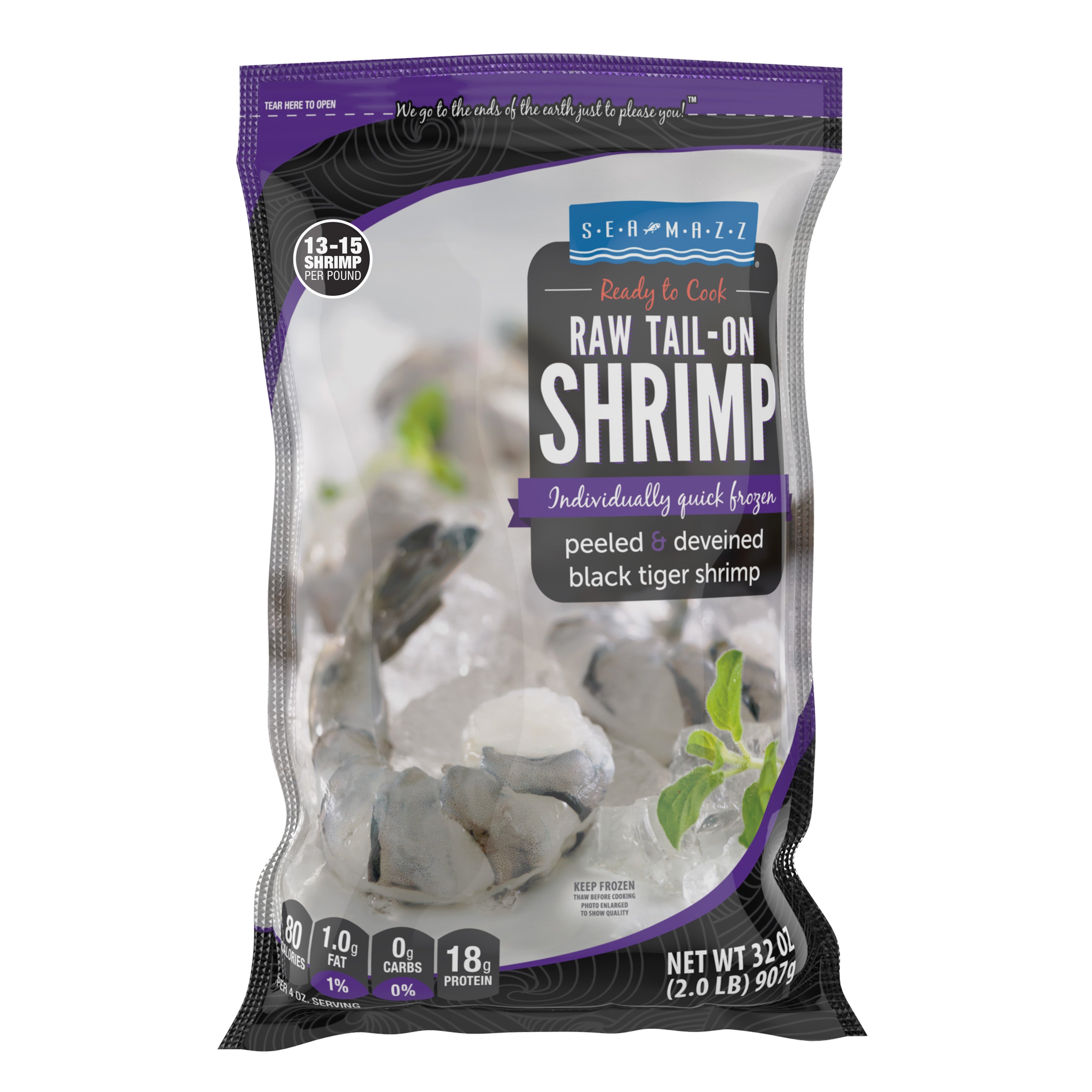 Raw T On Tiger Shrimp (x) 2 Pound Each - 5 Per Case
