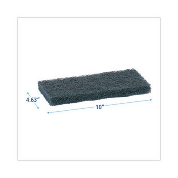 Boardwalk® Medium-Duty Scour Pad, 10 X 4.63, Blue, 20/carton