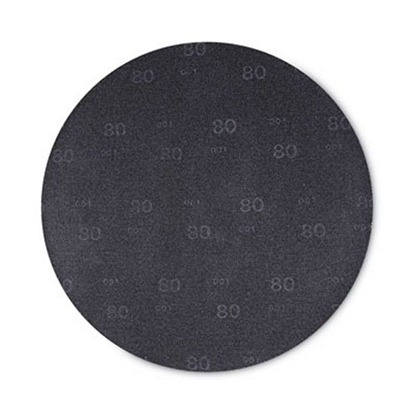 Boardwalk® Sanding Screens, 20" Diameter, 80 Grit, Black, 10/carton