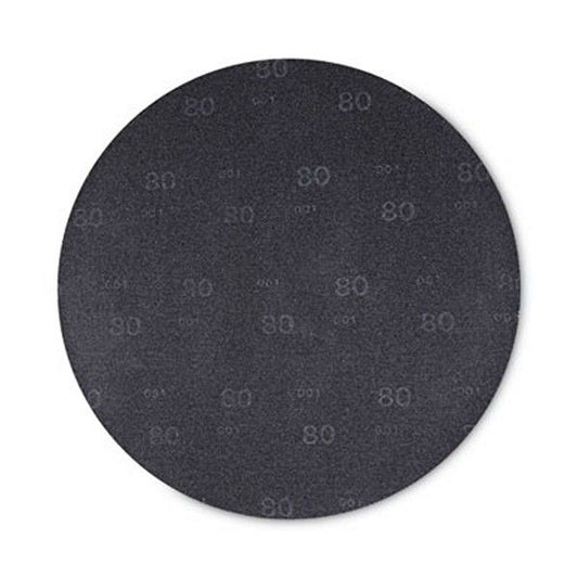 Boardwalk® Sanding Screens, 20" Diameter, 80 Grit, Black, 10/carton