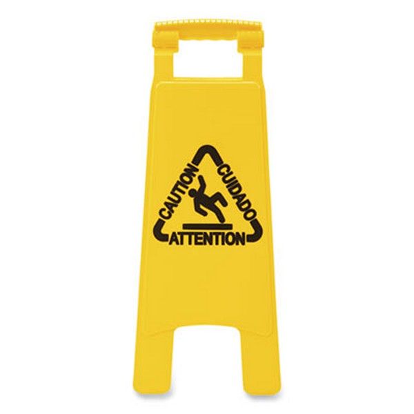 Boardwalk® Site Safety Wet Floor Sign, 2-Sided, 10 X 2 X 26, Yellow