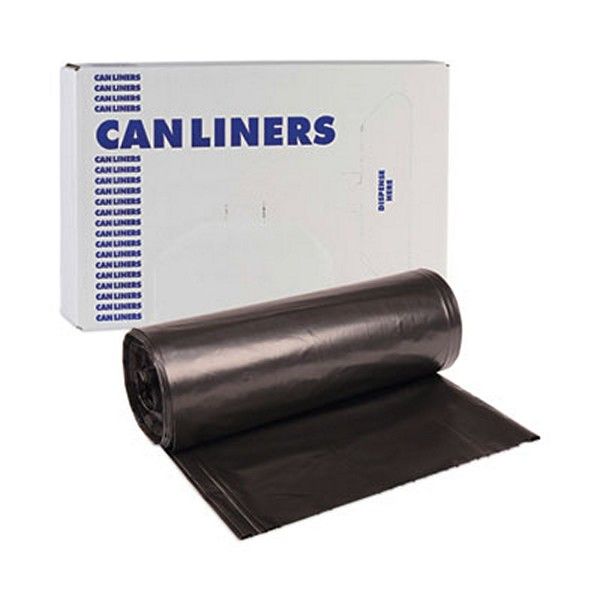 Boardwalk® High-Density Can Liners, 56 Gal, 19 Microns, 43" X 47", Black, 150/carton