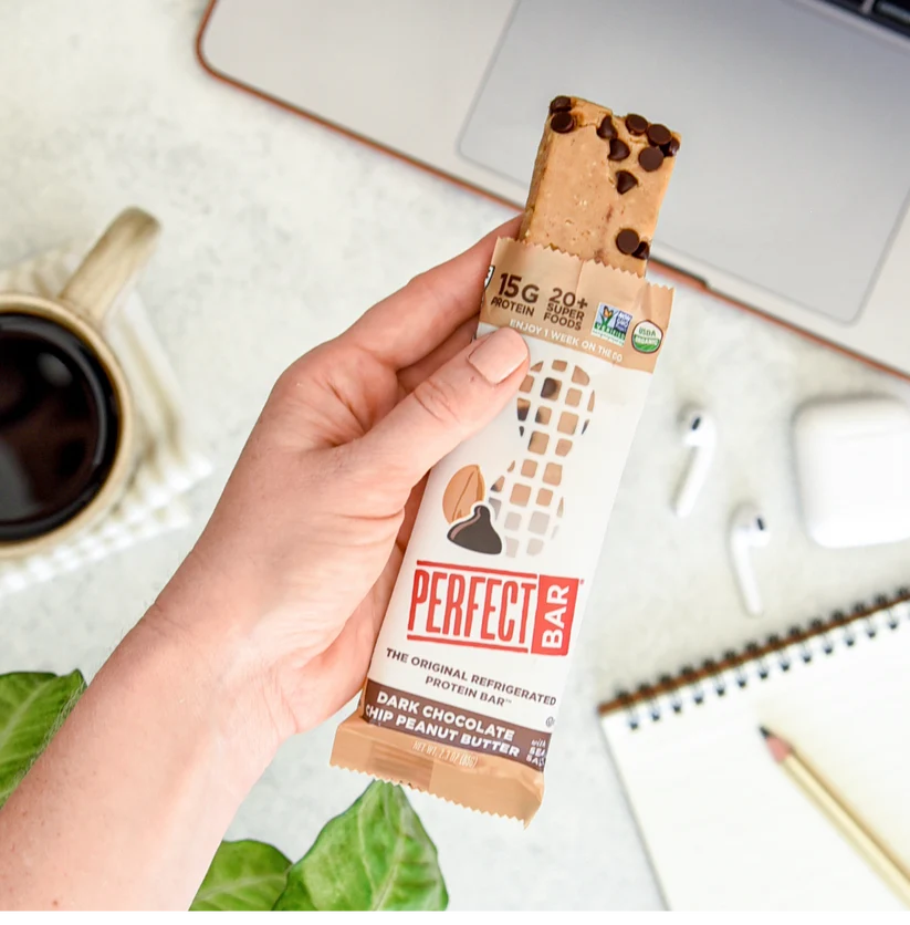 Perfect Bar Dark Chocolate Chip Peanut Butter Master 2.3 Ounce Size - 16 Per Case