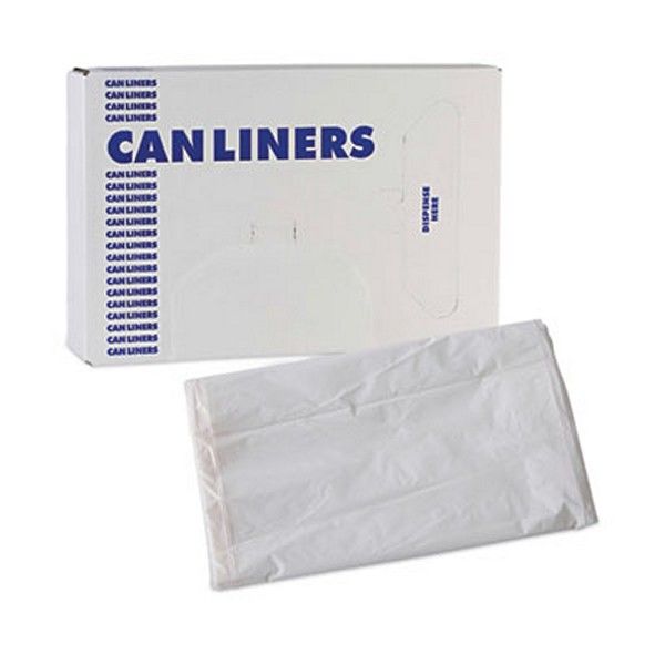 Boardwalk® Linear Low Density Industrial Can Liners, 30 Gal, 0.7 Mil, 30 X 36, White, 200/carton