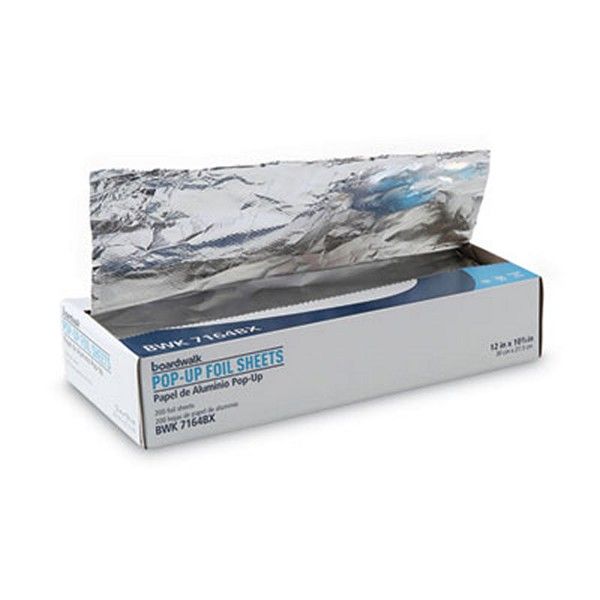 Boardwalk® Heavy-Duty Aluminum Foil Pop-Up Sheets, 12 X 10.75, 200/box, 12 Boxes/carton