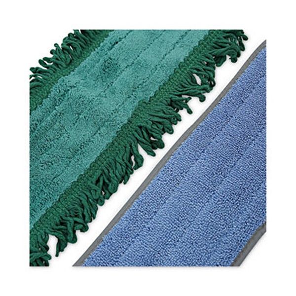 Boardwalk® Microfiber Cleaning Kit, 18" Wide Blue/green Microfiber Head, 35" To 60" Gray Aluminum Handle